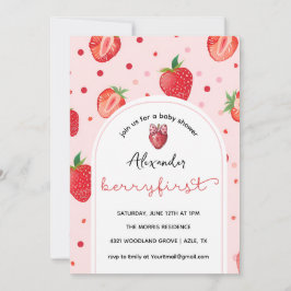 Berry First Birthday, 1. Geburtstag Party Girl Einladung