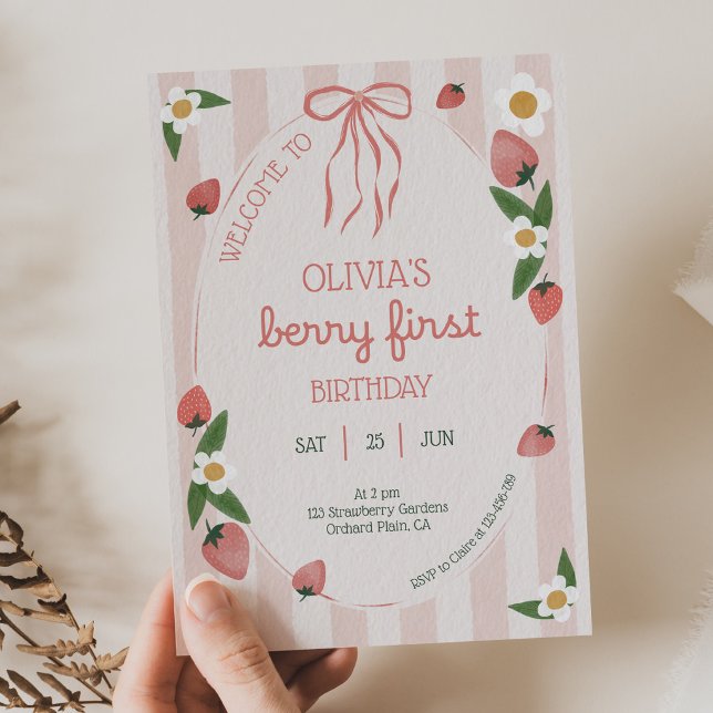  Berry First Birthday 1st Birthday Invitation Einladung (Von Creator hochgeladen)