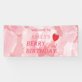 Berry First Birthday Banner