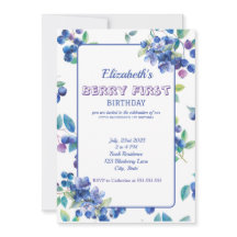 Berry First Birthday Einladung