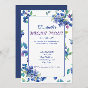 Berry First Birthday Einladung