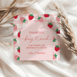 Berry First Birthday Favor Tags Strawberry Party Geschenkanhänger