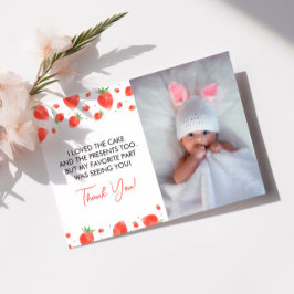 Berry First Birthday Foto Vielen Dank Einladung