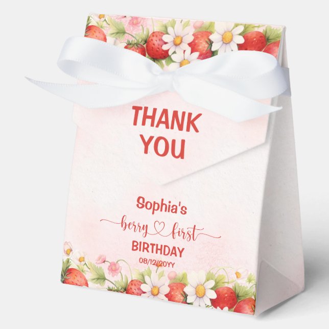 Berry First Birthday Geschenkbox Geschenkschachtel (Vorderseite)