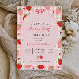 Berry First Birthday Invitation, Editable 1st Birt Einladung