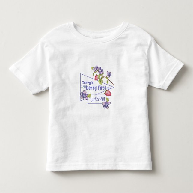 Berry First Birthday Kleinkind T-shirt (Vorderseite)