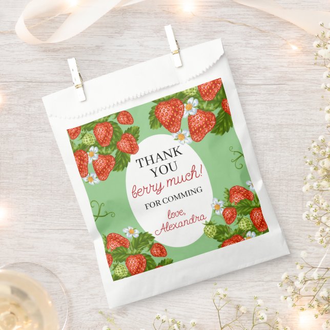 Berry First Birthday Party Fevor Geschenktütchen (Ausgeschnitten)