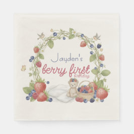 Berry First Birthday Party Serviette