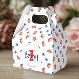 Berry First Birthday Party Strawberry & Blueberry Geschenkschachtel
