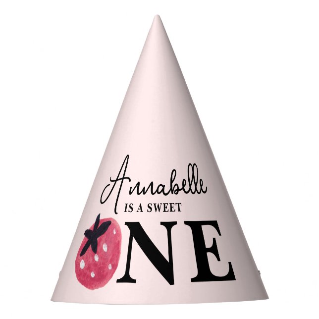 Berry First Birthday Partyhütchen (Vorderseite)
