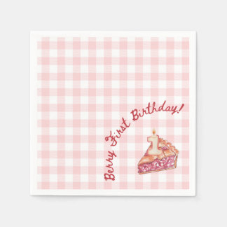 Berry First Birthday Picnic Themed Napkin Serviette