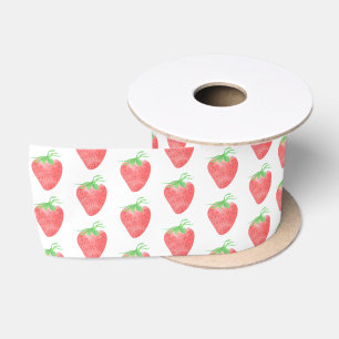 Berry First Birthday Red Strawberry Satinband