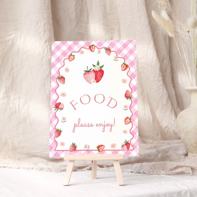 Berry First Birthday Strawberry Food Poster (Von Creator hochgeladen)