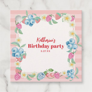 Berry First Birthday Strawberry Thema 1. Geburtsta Geschenkanhänger