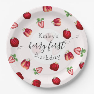 Berry First Birthday Wild Strawberry Shortcake Pappteller
