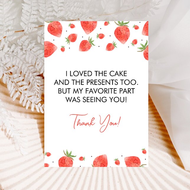 Berry First Bithday Dankeschön-Karte Einladung (Von Creator hochgeladen)