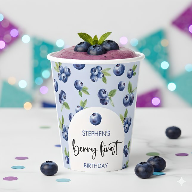 Berry first blueberries Kindergeburtstag Pappbecher (Von Creator hochgeladen)