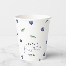 'Berry First' Blueberry 1. Geburtstags-Party Pappbecher