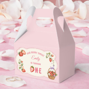Berry First Cute 1. Geburtstag Mädchen Erdbeere Geschenkschachtel