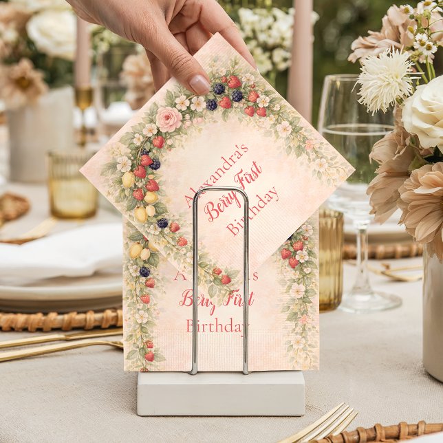 Berry First Garden 1st Birthday Serviette (Von Creator hochgeladen)