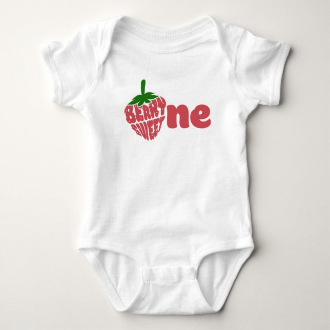 Berry First One Birthday Baby Bodysuit Baby Strampler (Vorderseite)