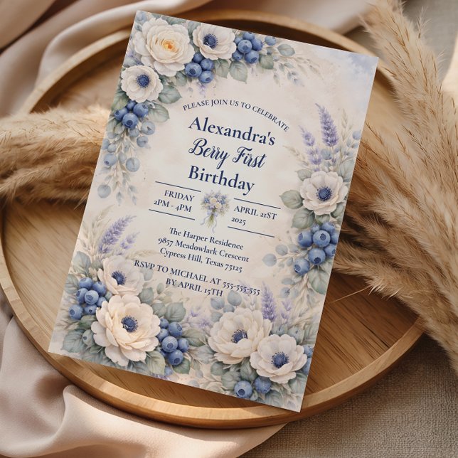 Berry First Storybook Garden 1st Birthday Einladung (Von Creator hochgeladen)