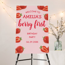 Berry First | Strawberry 1. Geburtstag Begrüßungsz