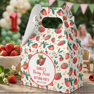 Berry First Strawberry Girl 1. Geburtstag Party Geschenkschachtel