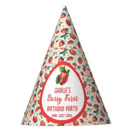 Berry First Strawberry Girl 1. Geburtstag Party Partyhütchen