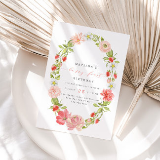 Berry First Strawberry Summer 1. Geburtstag | Einladung