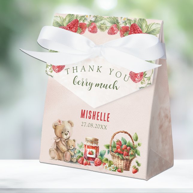 Berry First Strawberry und Bär zum Geburtstag Geschenkschachtel (Von Creator hochgeladen)