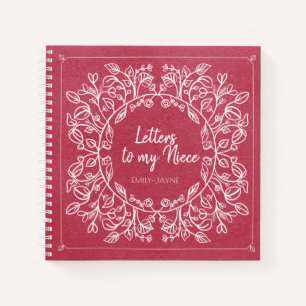 Berry Floral Letters to My Niece Keepake Journal Notizbuch