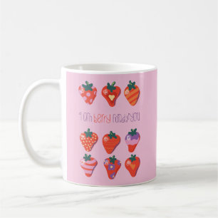 Berry Fond von Ihnen Illustrierte Erdbeere Kaffeetasse