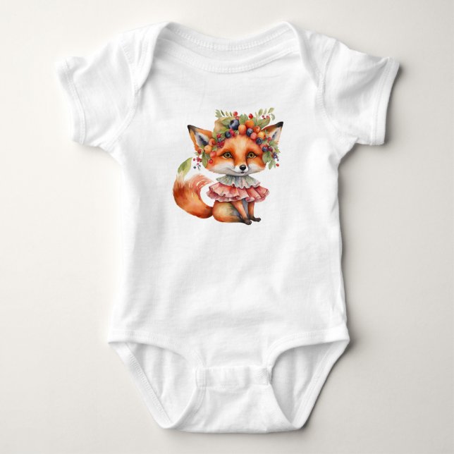 Berry Fox Blossom Baby Strampler (Vorderseite)