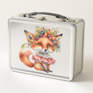 Berry Fox Blossom Metall Brotdose