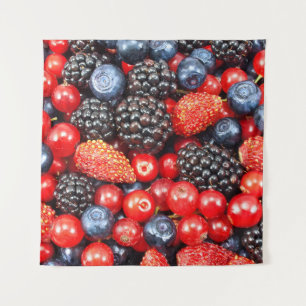 Berry-Fresh Background Mosaik Wandteppich