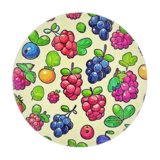 Berry Fruit Muster Design Schneidebrett