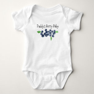 Berry Gesegnete Blaubeeren Frucht Aquarell Essen Baby Strampler