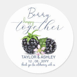 Berry Happy Together Blackberry | Wedding Runder Aufkleber