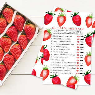 Berry in Liebe Erdbeere Brautparty raten, wer