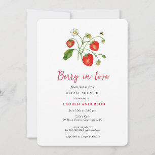Berry in Liebe Strawberry Brautparty Einladung