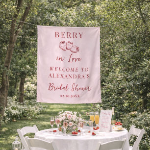Berry In Love Brautparty-Stoff-Willkommensschild Wandteppich