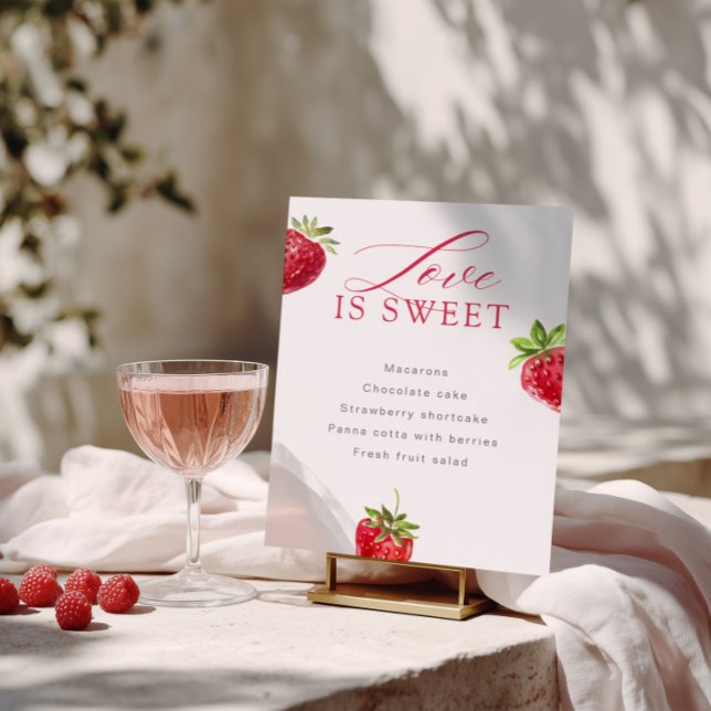 Berry in Love Bridal Shower Love is Sweet Dessert Poster (Von Creator hochgeladen)