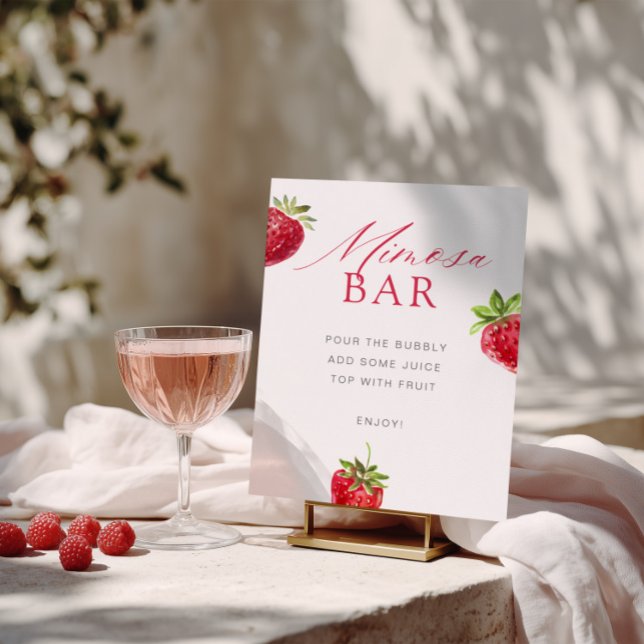 Berry in Love Bridal Shower Mimosa Bar Poster (Von Creator hochgeladen)