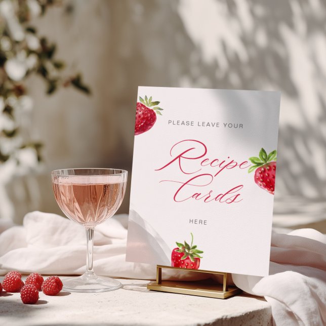 Berry in Love Bridal Shower Recipe Cards Poster (Von Creator hochgeladen)