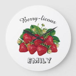 Berry-licous Große Wanduhr