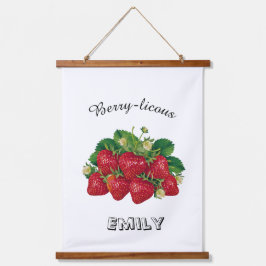 Berry-licous Wandteppich Mit Holzrahmen