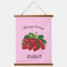 Berry-licous Wandteppich Mit Holzrahmen