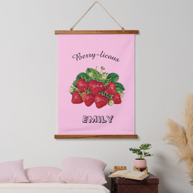 Berry-licous Wandteppich Mit Holzrahmen (Schlafzimmer)