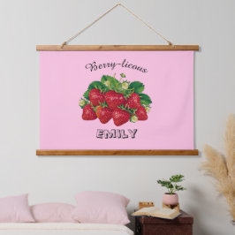 Berry-licous Wandteppich Mit Holzrahmen